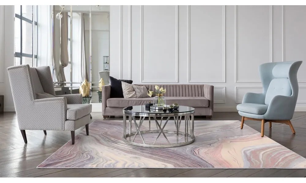 Tappeto in lana grigio 160x240 cm Agate - Agnella