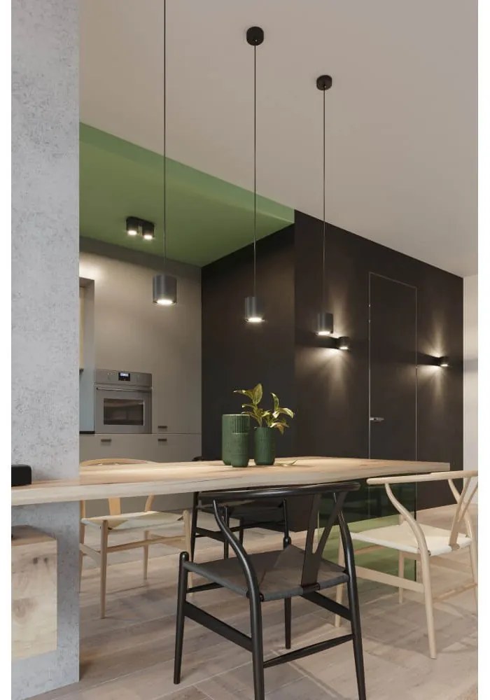 Plafoniera da Soffitto in Alluminio ORBIS 1 GU10 Nera da Interno Colore del corpo Nero