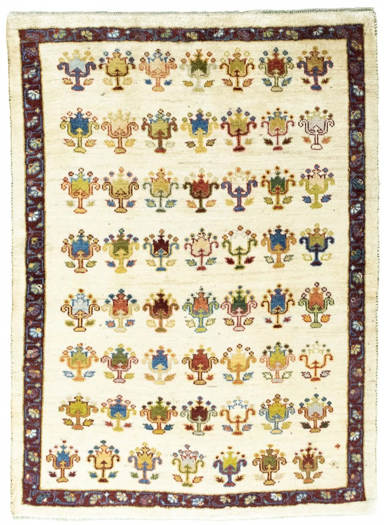Gabbeh Tappeto 170x120 Beige (Iran) Annodato A Mano
