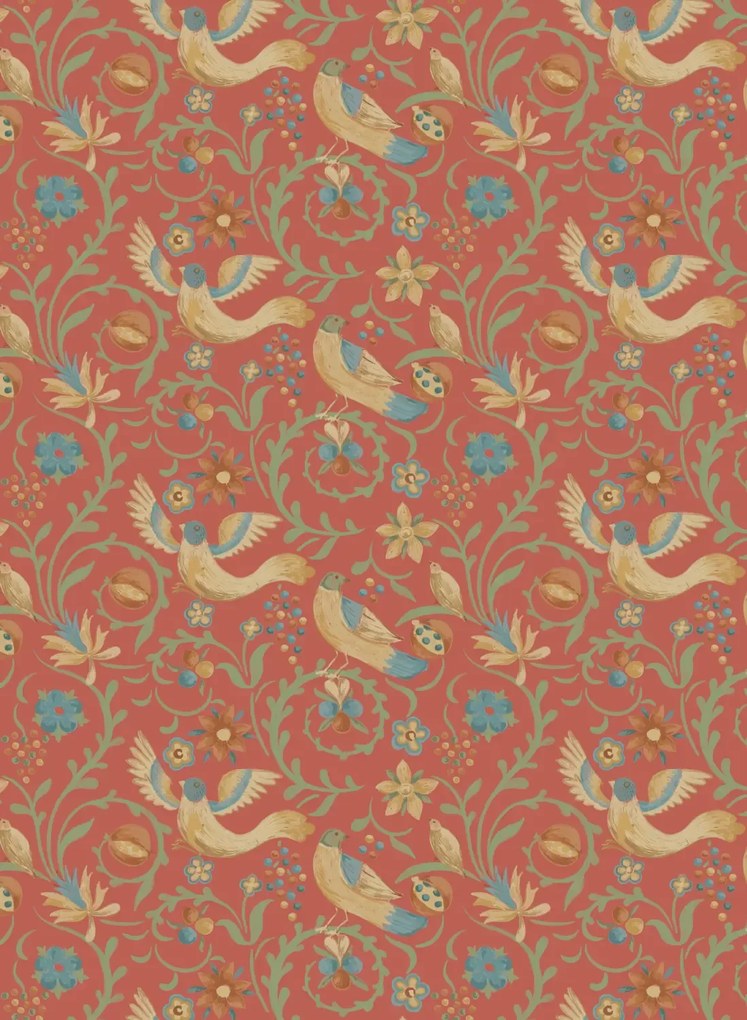 GP & J Baker Carta da parati Royal Court - Red