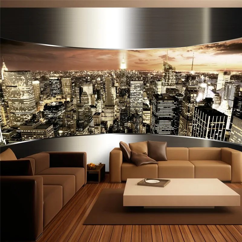 Fotomurale  Panorama of New York City  Colore Beige, Dimensioni e Misure 200x140