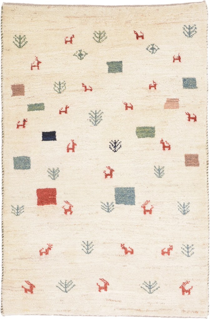 Gabbeh Tappeto 80 x 120 (Iran) Annodato A Mano