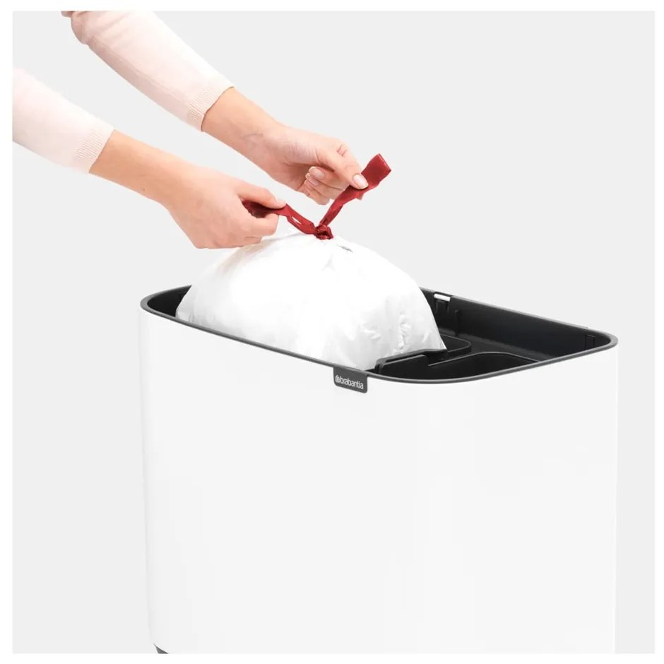 Cestino per la spazzatura in acciaio bianco per raccolta differenziata/touch 34 l Bo Touch Bin – Brabantia