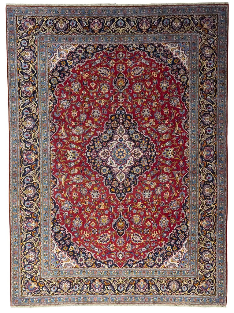 Kashan Tappeto persiano 260x350 Rosso (Iran) Annodato A Mano