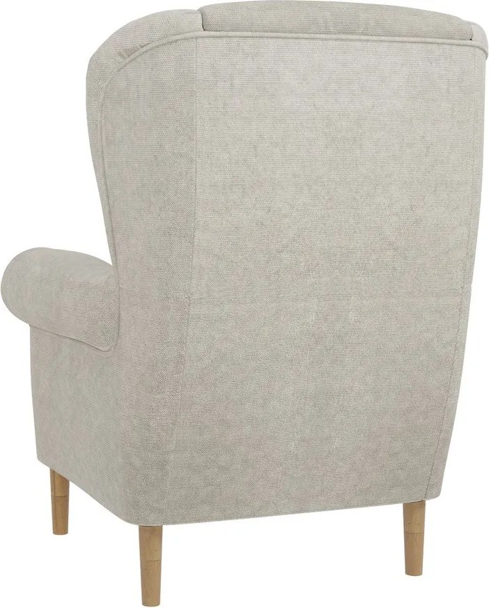 Poltrona con braccioli beige Swan – Ropez