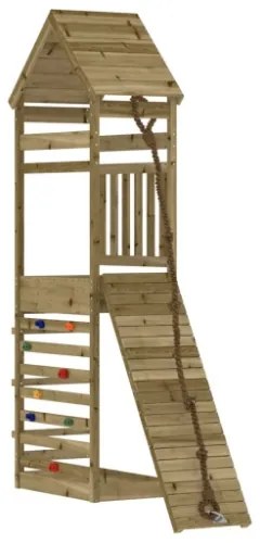 Casetta con Arrampicata in Legno di Pino Impregnato