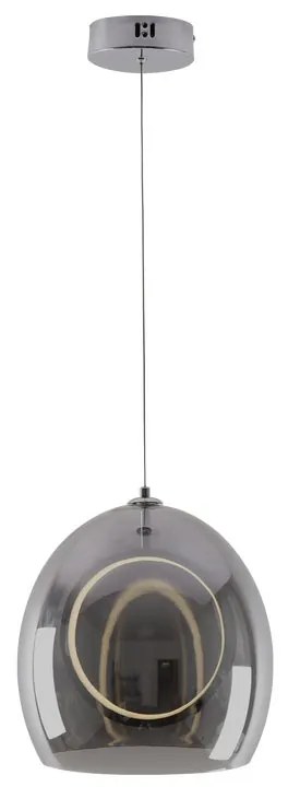 Lampadario LED design ESTELLE cromo Ø28cm, luce naturale 1200 lumen