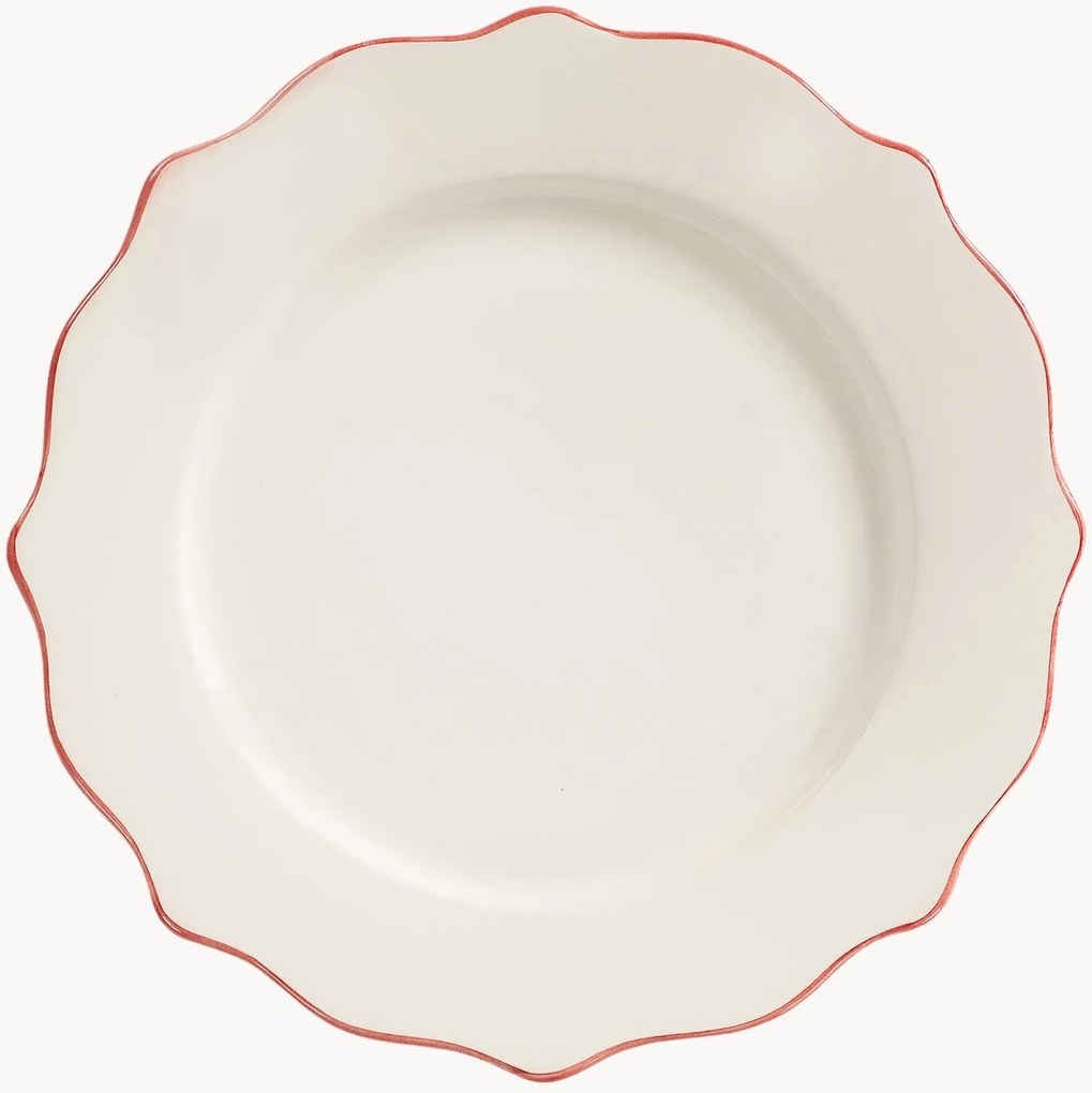 Piatto piano dipinto a mano Scalloped