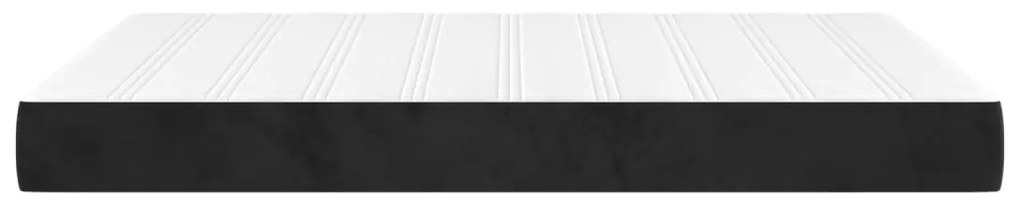 Materasso a molle insacchettate nero 140x220x20 cm in velluto