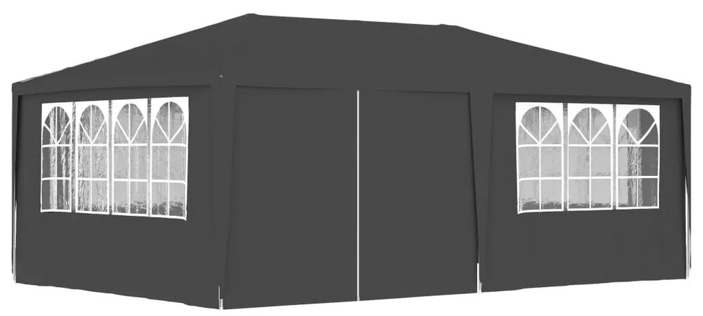Gazebo Professionale Con Pareti 4x6 M Antracite 90 G/m² /
