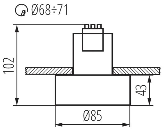 Kanlux 27579 - Luce da incasso MINI RITI 1xGU10/25W/230V bianca