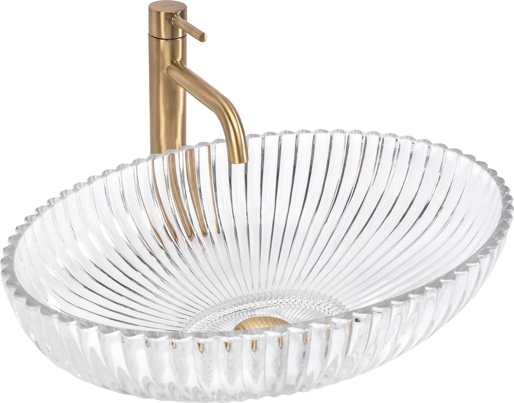 Lavabo da appoggio Rea Nicole Transparent