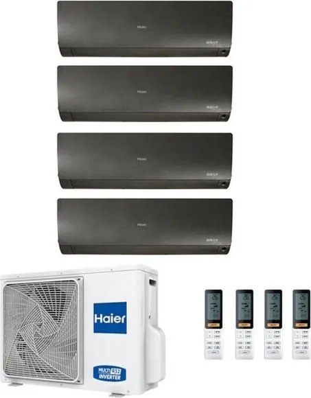 Climatizzatore Haier Quadri Split Flexis Nero 9000+9000+12000+12000 4U75S2SR2FA R-32 a++/a+ 9+9+12+12