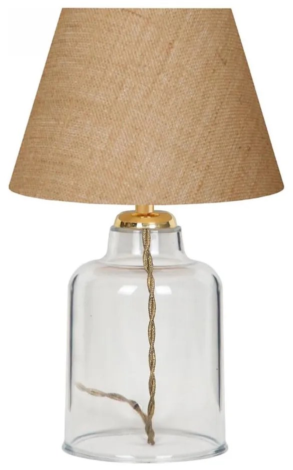 Lampada da tavolo AYD 1xE27/40W/230V marrone/trasparente