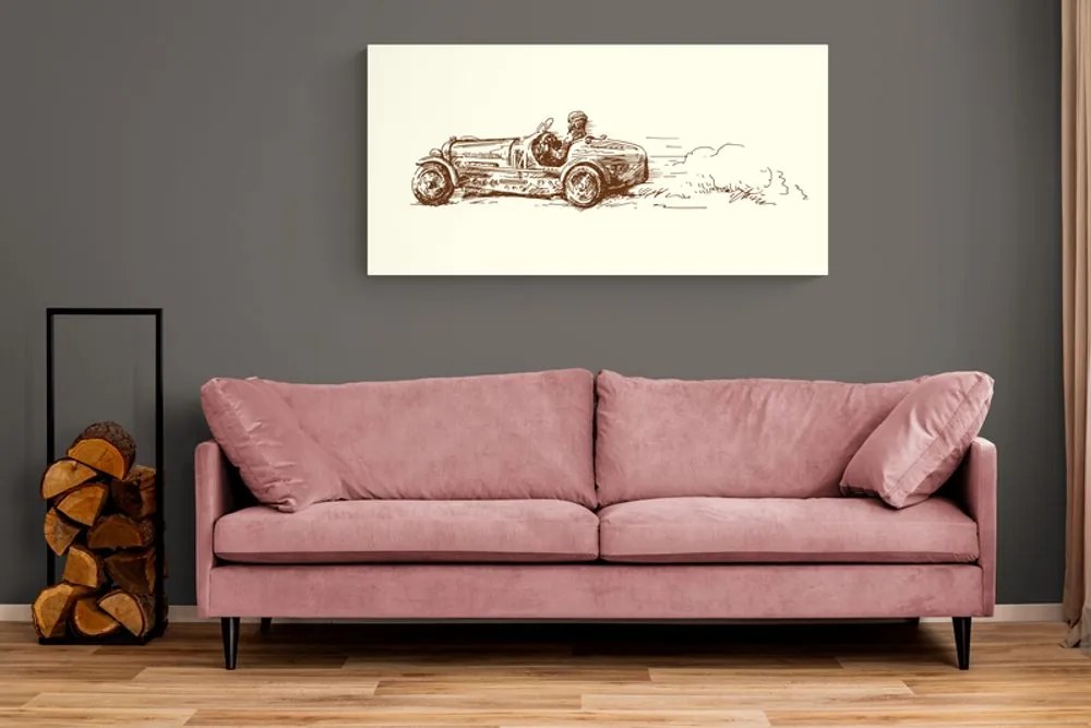 Quadro su tela – Auto da corsa retrò