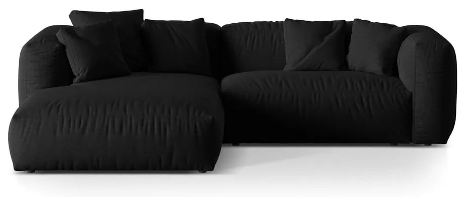 Divano angolare modulare nero (angolo sinistro) Martina - Micadoni Home