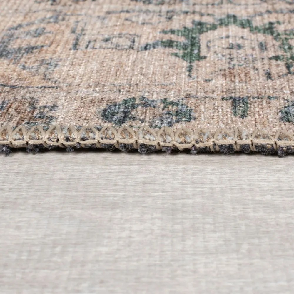 Tappeto verde lavabile 115x170 cm Beau Floral – Flair Rugs