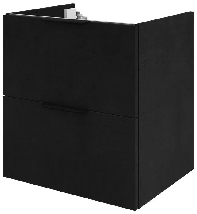 Mobile da bagno sotto lavabo Neo lucido L 60 x H 64 x P 48 cm 2 cassetti, lavabo non incluso