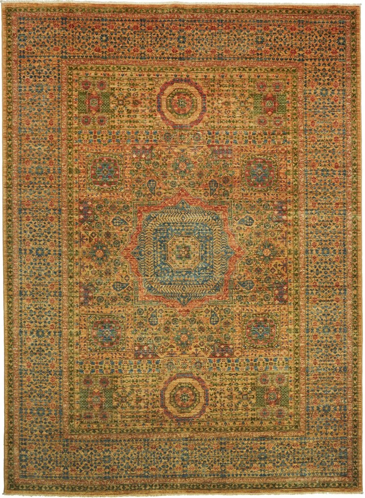 Mamluk Tappeto 230 x 170 Giallo (Pakistan) Annodato A Mano