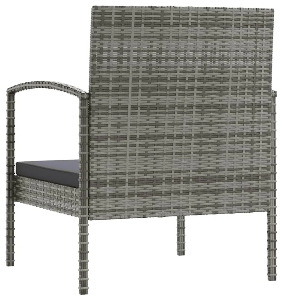 Set Divani da Giardino 16 pz con Cuscini in Polyrattan Grigio