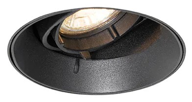 Faretto da incasso moderno nero GU10 tondo senza cornice - Oneon