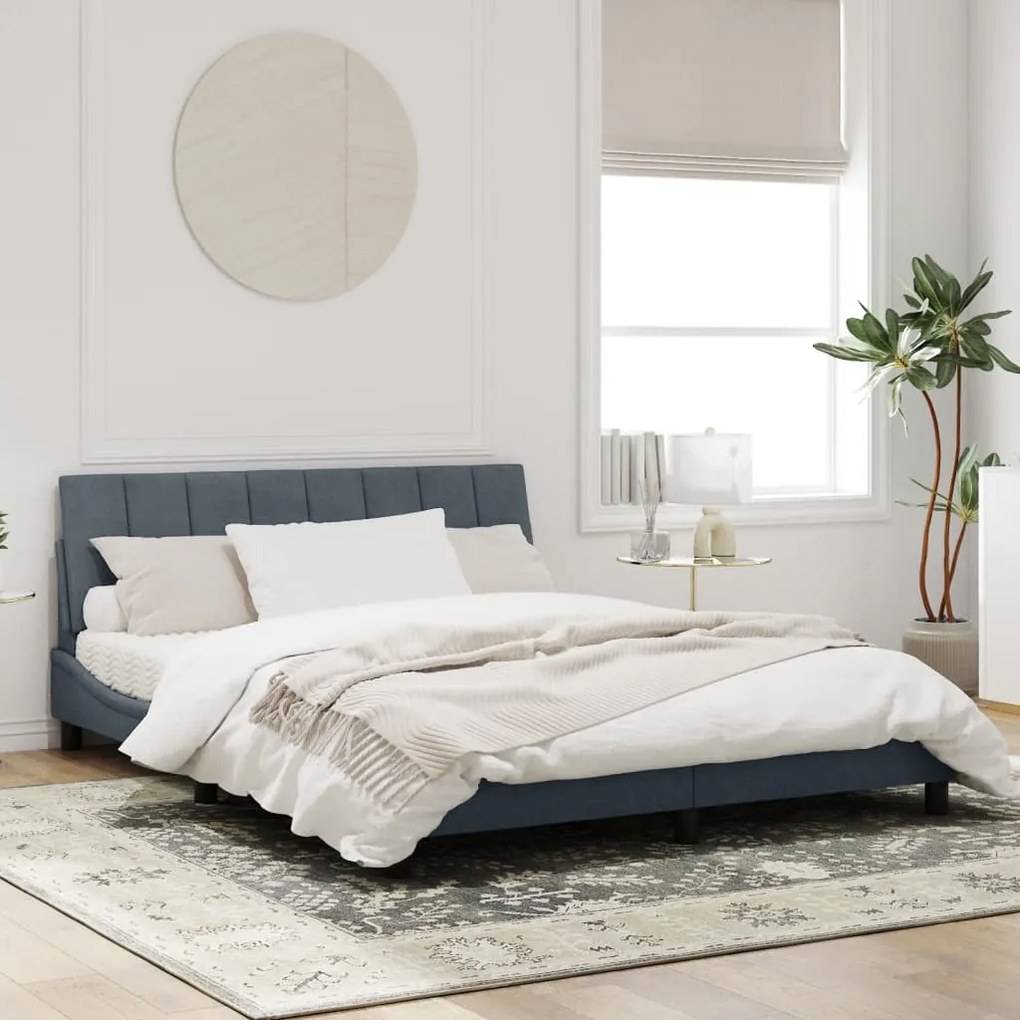 Giroletto con luci led grigio scuro 160x200 cm in velluto