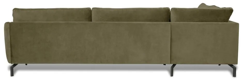 Divano angolare in velluto verde (angolo sinistro) Magic - Scandic