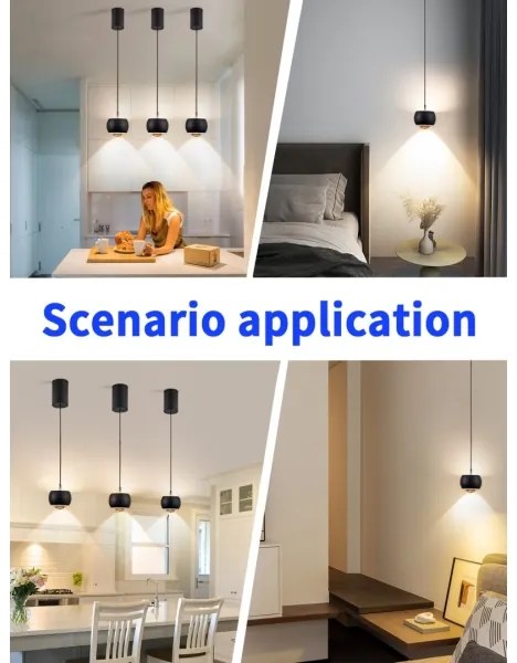 Immax NEO 07219L - Lampadario LED dimmerabile DORMINE 6W/230V opaco nero Tuya +TC