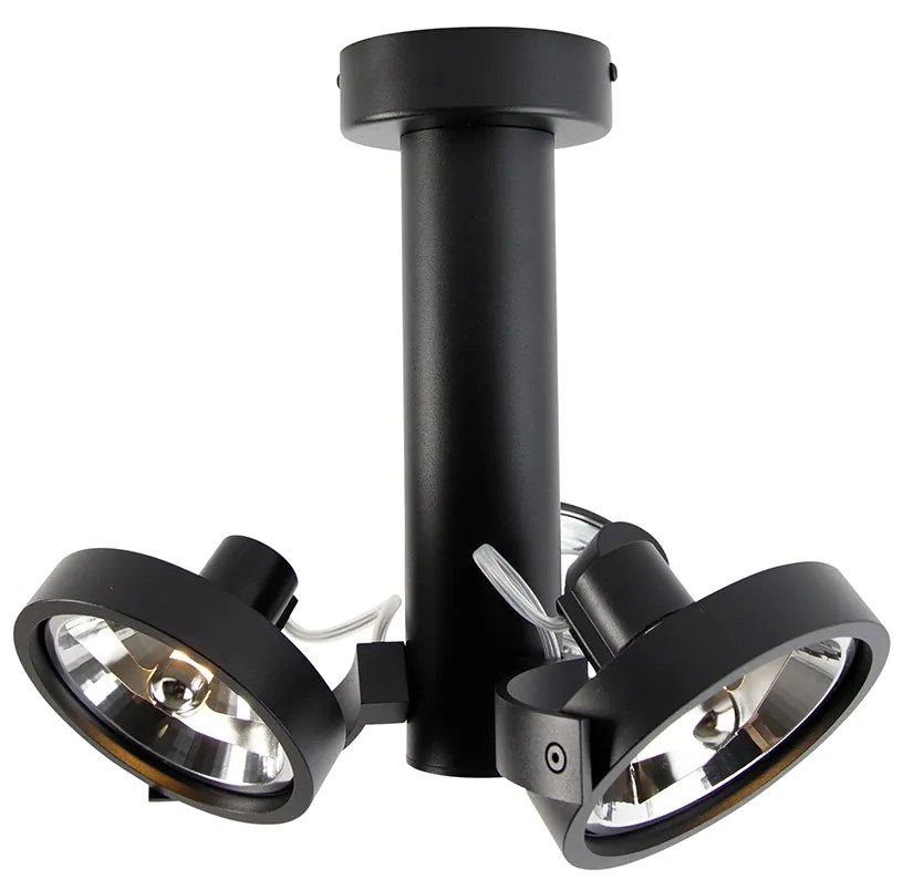 Faretto moderno nero regolabile a 3 luci - Goes