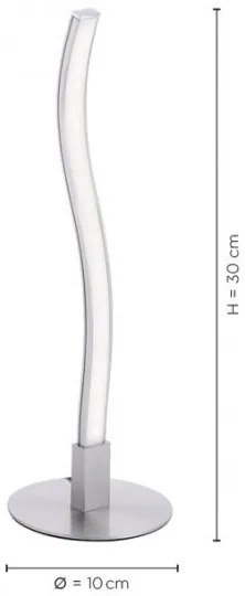 Leuchten Direkt 15128-55 - Lampada da tavolo LED WAWE LED/3W/230V cromo opaco