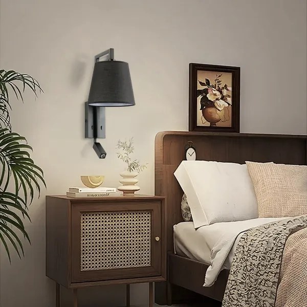 Brilagi - Applique a LED RAYA 1xE14/40W/230V + LED/3W nero