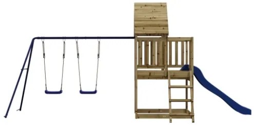 Set da Gioco da Esterno in Legno di Pino Impregnato