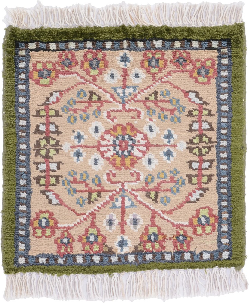Agra Tappeto orientale 30x30 (Indian) Annodato A Mano