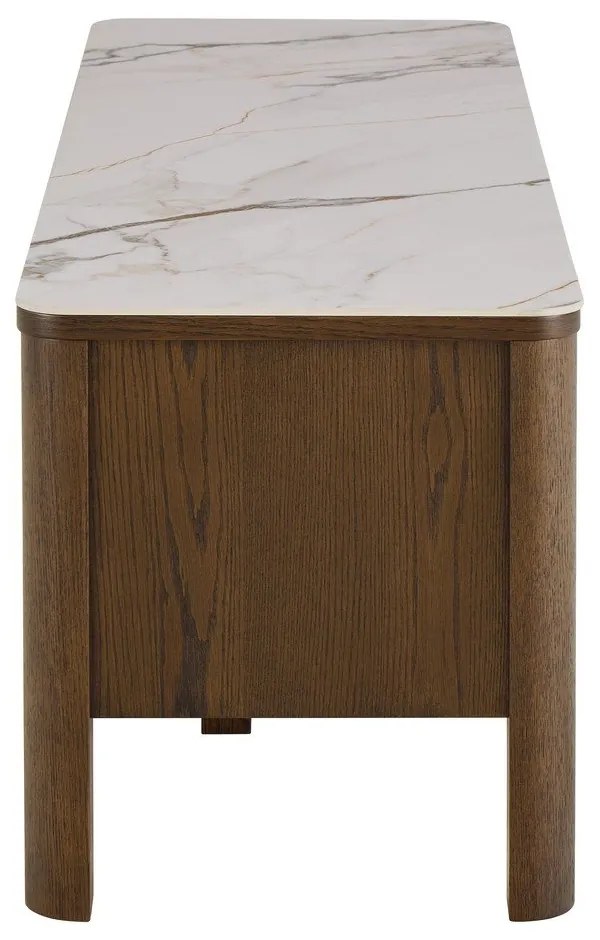 Mobile TV marrone con effetto rovere 120x45x40 cm Southampton – Actona