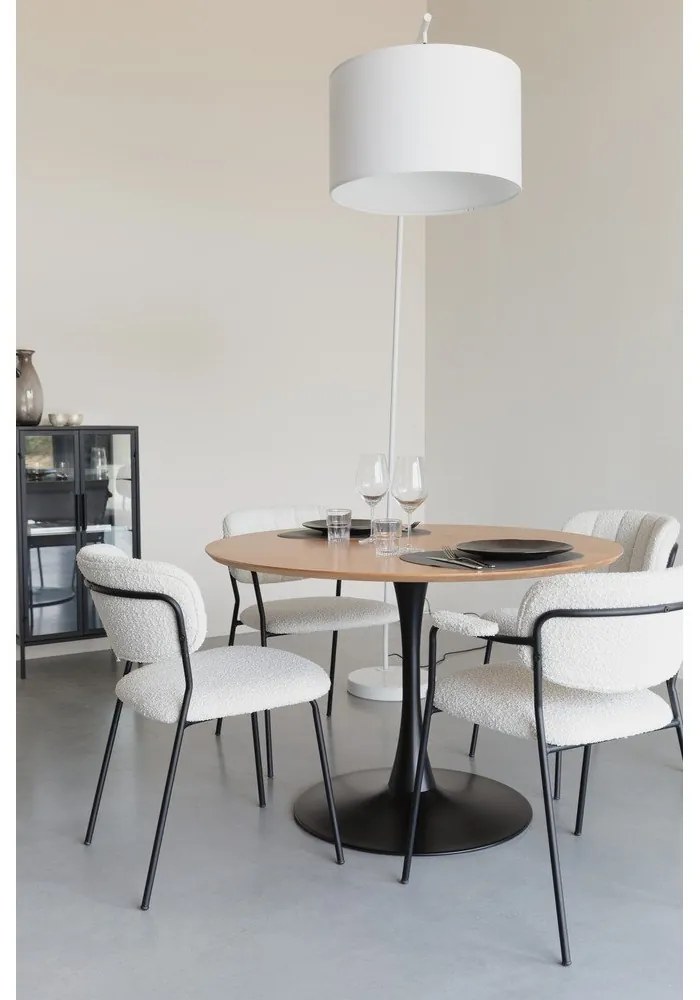 Lampada da terra bianca con paralume in tessuto (altezza 220 cm) Martine - White Label