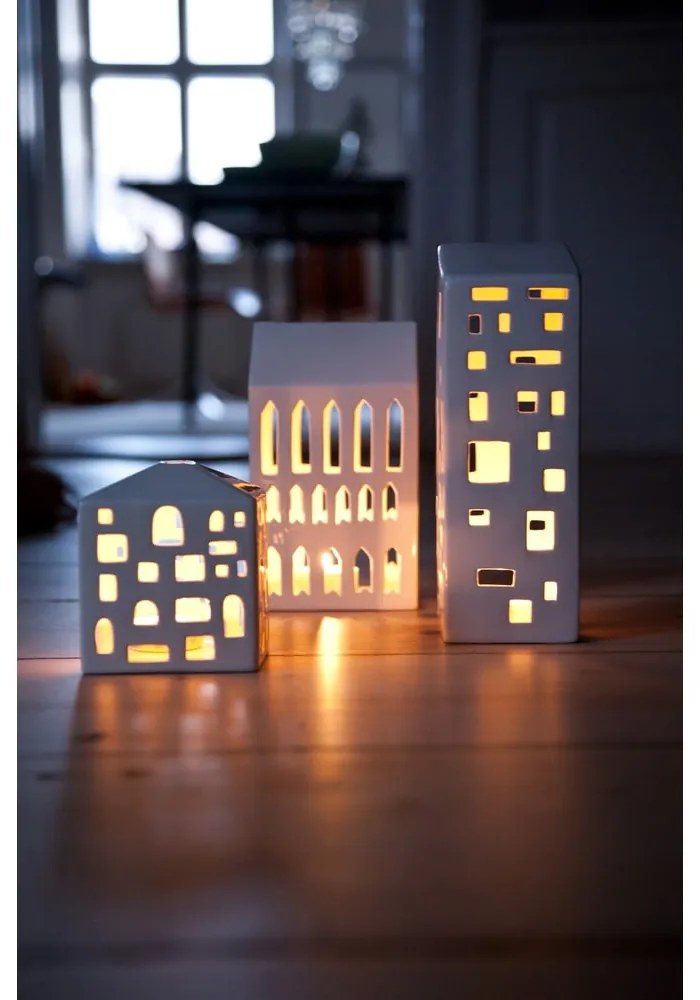 Portacandele in ceramica per tea light Urbania Lighthouse Church - Kähler Design