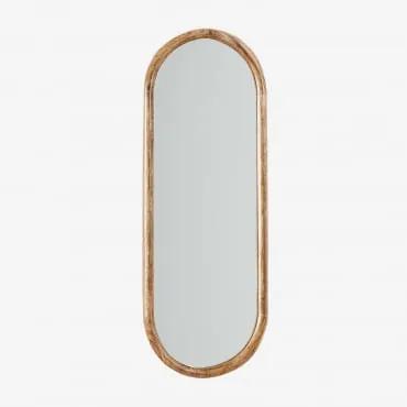 Specchio da parete ovale in legno di mango (28x77 cm) Courel Legno di - Sklum