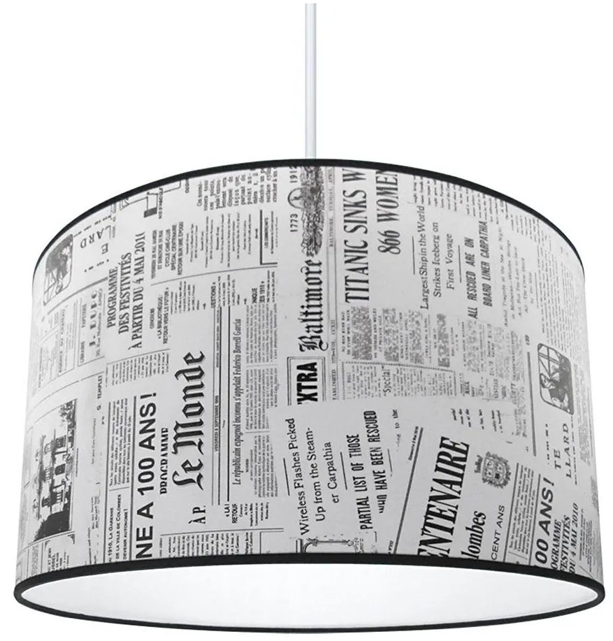 Lampadario NEWSPAPER 1xE27/60W/230V