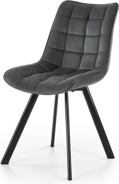 Sedia K332 grigio velluto