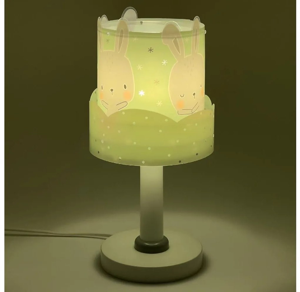 Dalber 61151H - Lampada per bambini BUNNY 1xE14/40W/230V verde