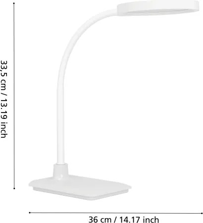 Eglo 902178 - Lampada da tavolo dimmerabile a LED LAURO LED/5,5W/230V 2700/4000/6500K bianco