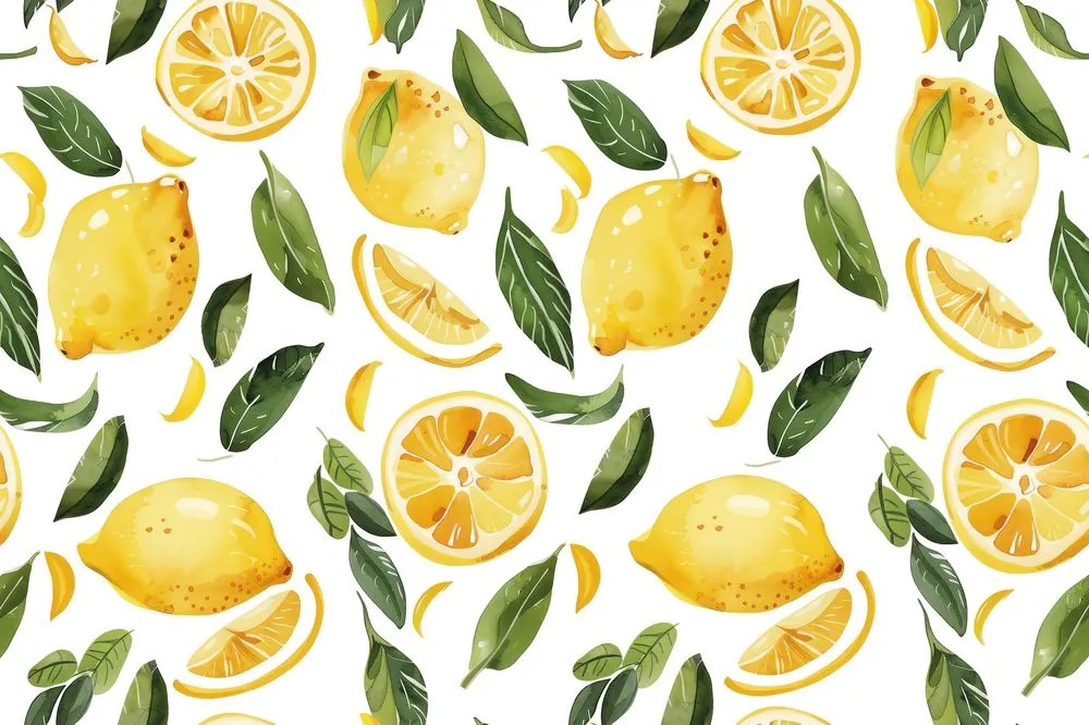 Carta da parati autoadesiva – Limoni estivi