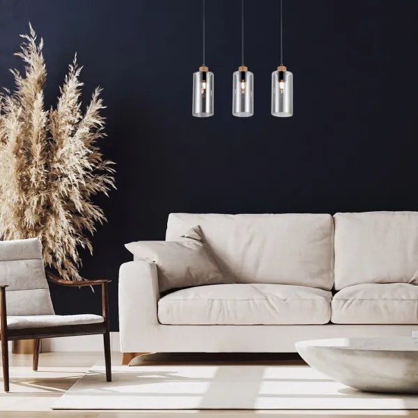 Rabalux 72123 - Lampadario a cavo TANNO 3xE27/25W/230V