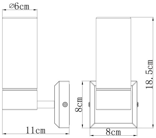 Globo 7815 - Applique da bagno SPACE 1xE14/40W/230V IP44