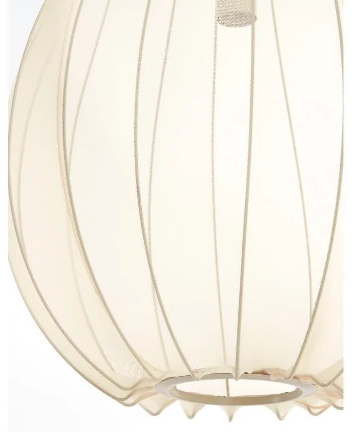 Lampadario beige con paralume in tessuto ø 50 cm Itela - Light &amp; Living