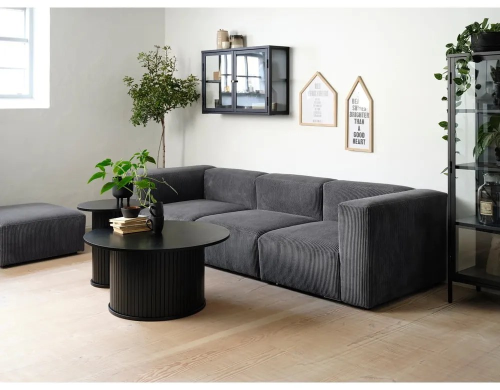 Tavolino rotondo nero ø 90 cm Nola - Unique Furniture