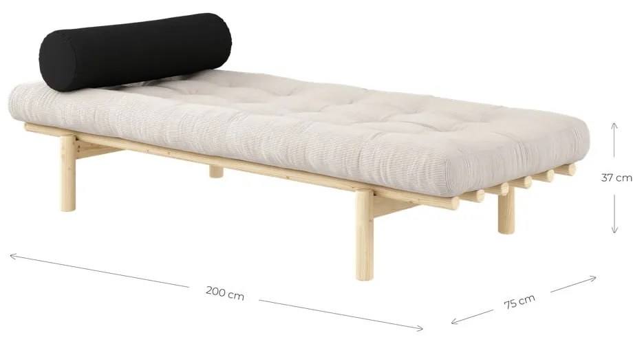 Divano in velluto a coste marrone senape 200 cm Next - Karup Design