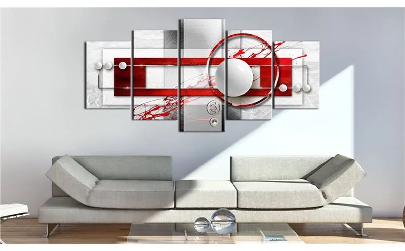 Quadro Energia cremisi  Colore Grigio, Dimensioni e Misure 200x100