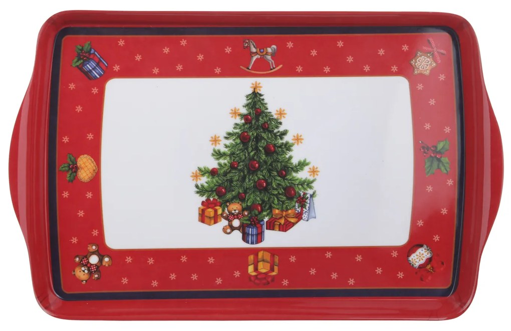 Vassoio albero di Natale 38,5x24 cm in melammina