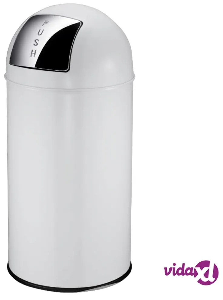 EKO Pattumiera con Coperchio a Pressione 40 L Bianca